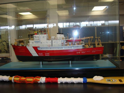 Model of a Coast Guard ship